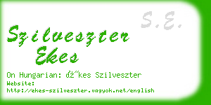 szilveszter ekes business card